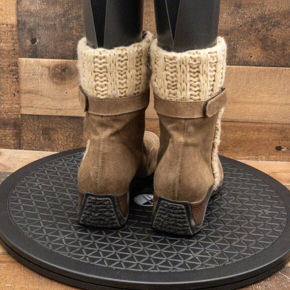 AQUATALIA WOMENS BOOTS PULL ON ZIP UP BROWN SUEDE OUTDOOR CASUAL SIZE 8.5 - Picture 7 of 9